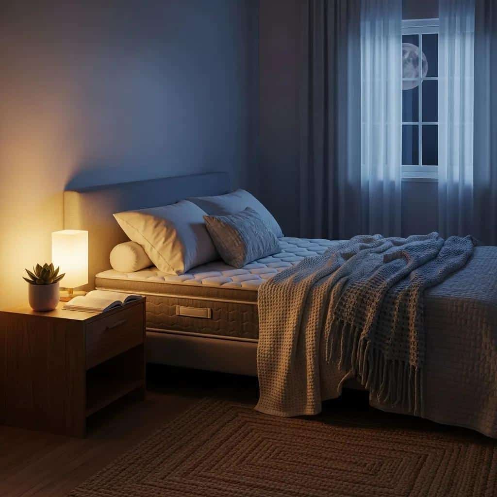 Cozy bedroom setup promoting better sleep quality with calming decor