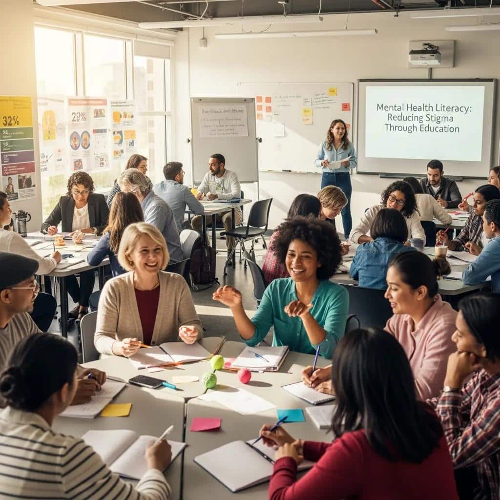 Community workshop teaching mental health literacy