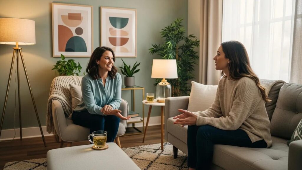 Therapy session focused on improving self-esteem and confidence