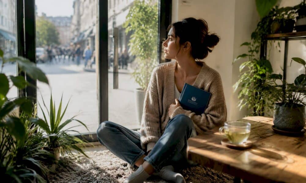 Woman reflecting on emotional self-worth