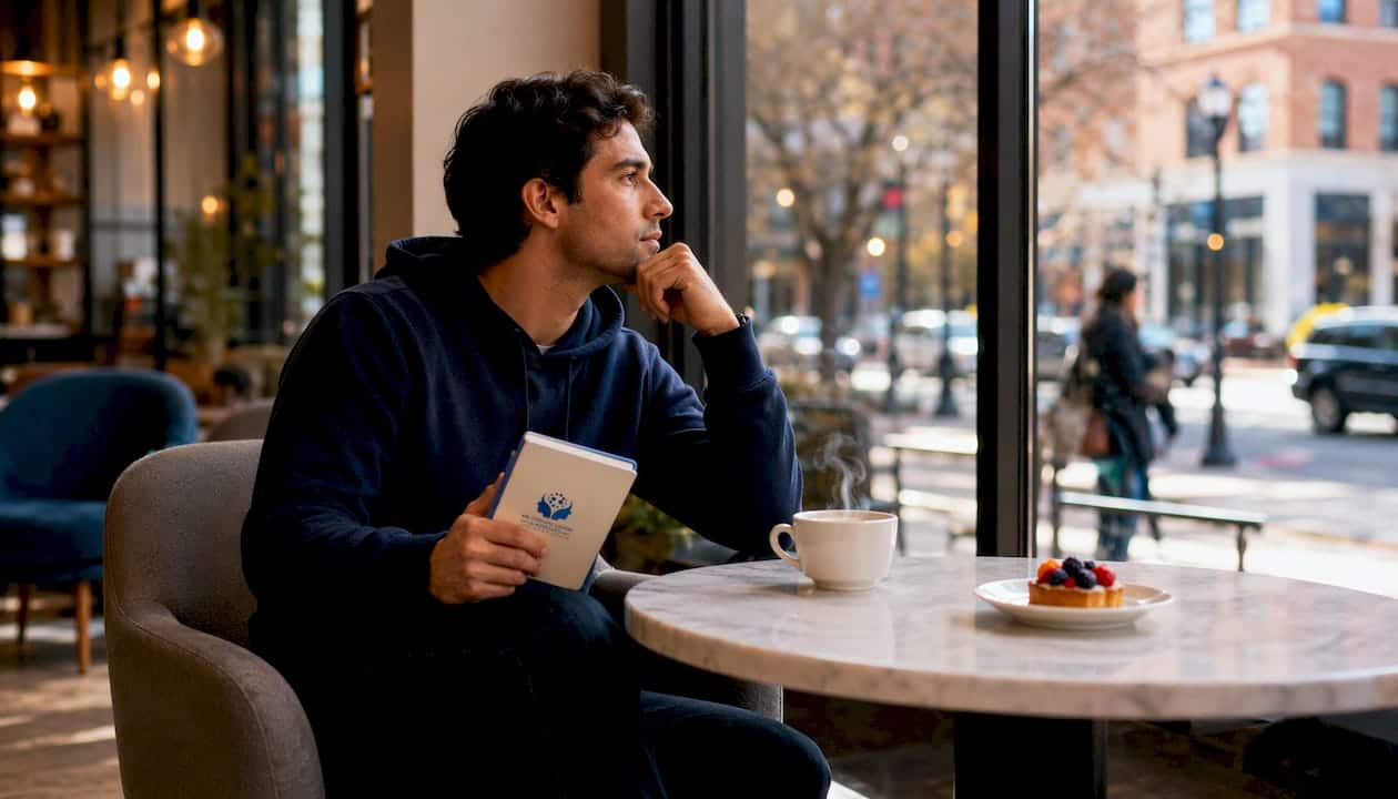 Man contemplating boundary enforcement