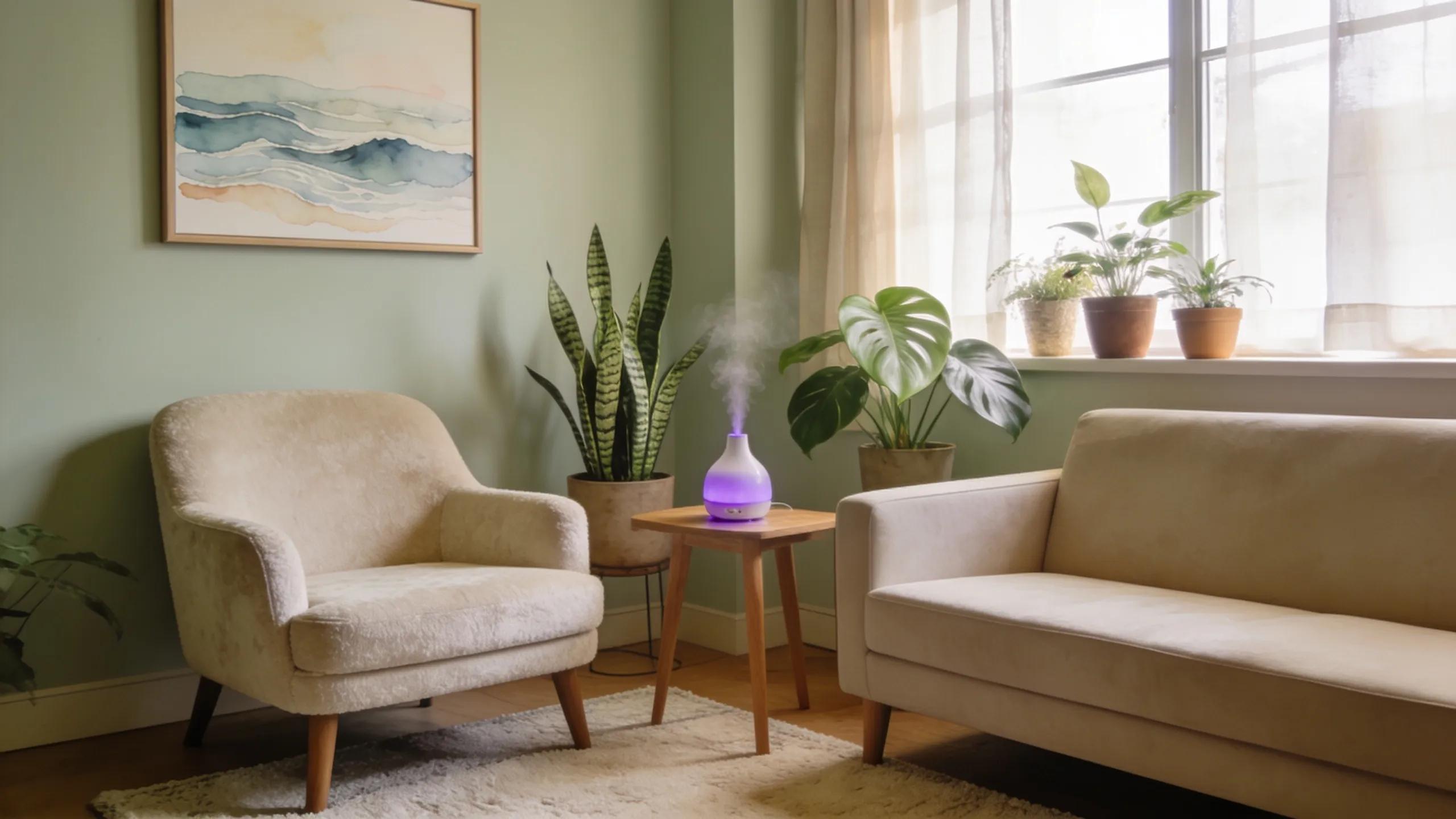 Peaceful therapy room designed for panic attack relief and agoraphobia counseling