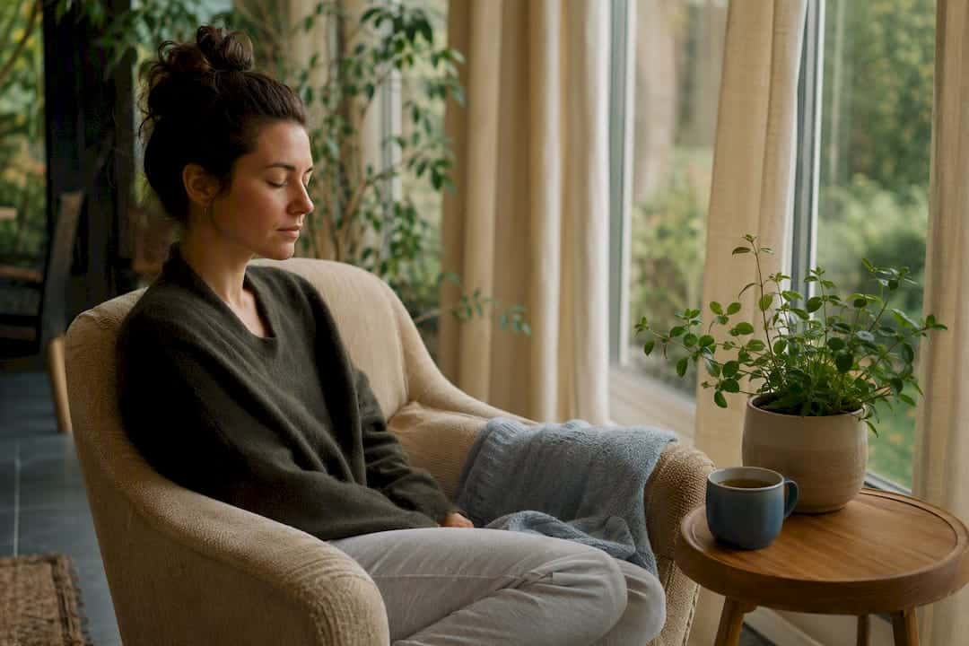 Person quietly reflecting after emotional conflict