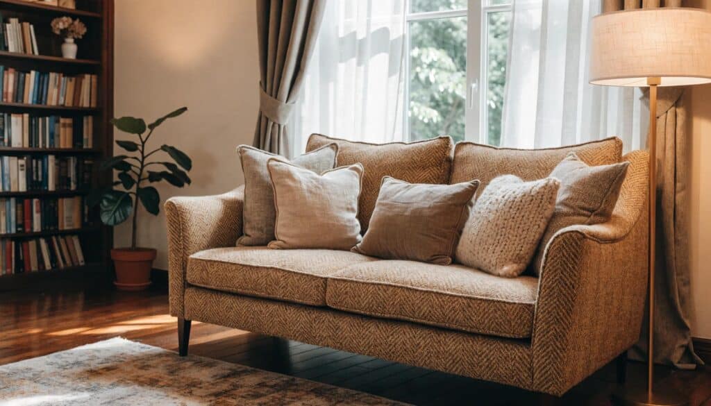 Comfortable therapy space for anxiety treatment with inviting decor and calming atmosphere