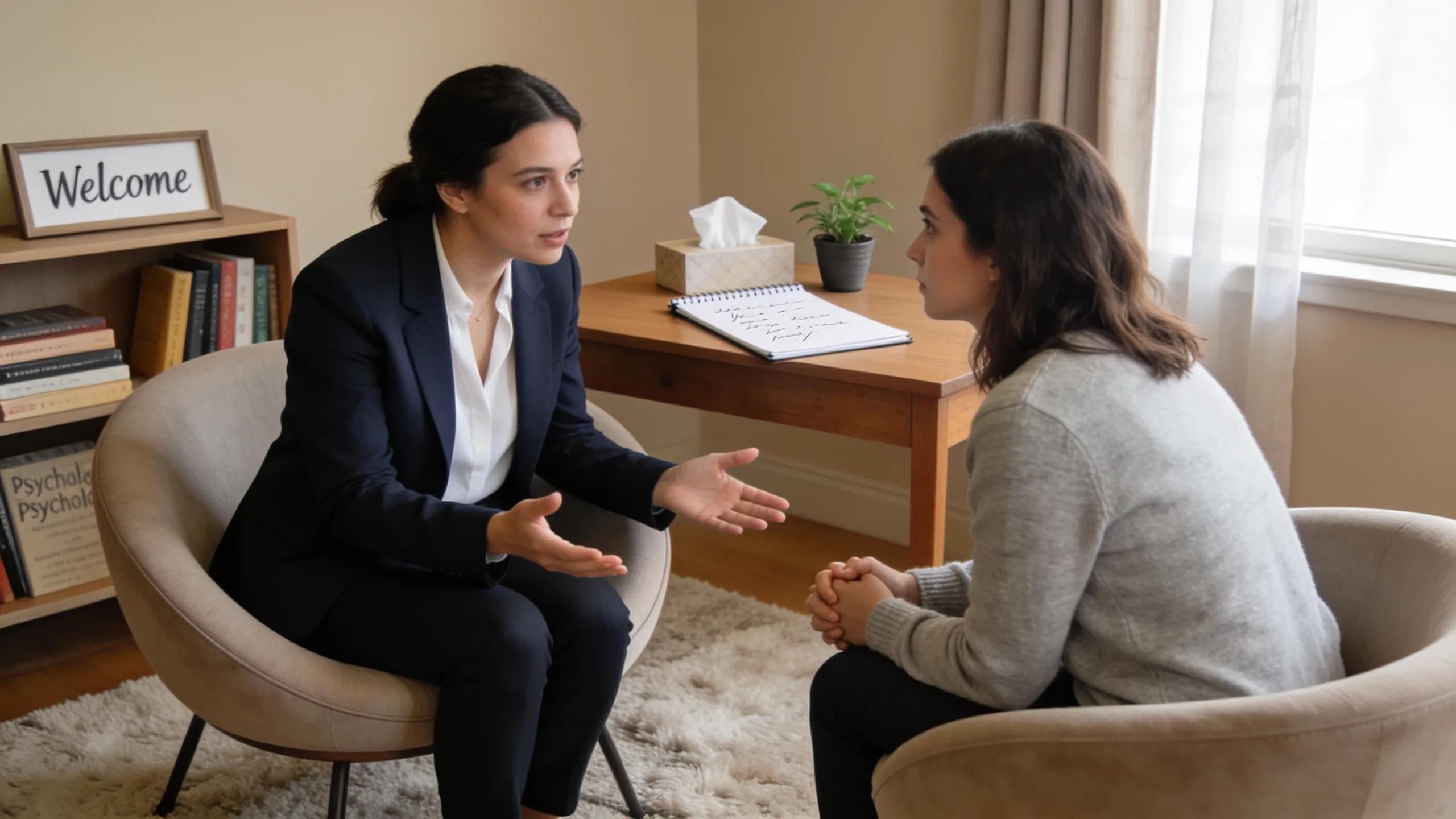 Therapist and client in a counseling session illustrating evidence-based anxiety therapy techniques