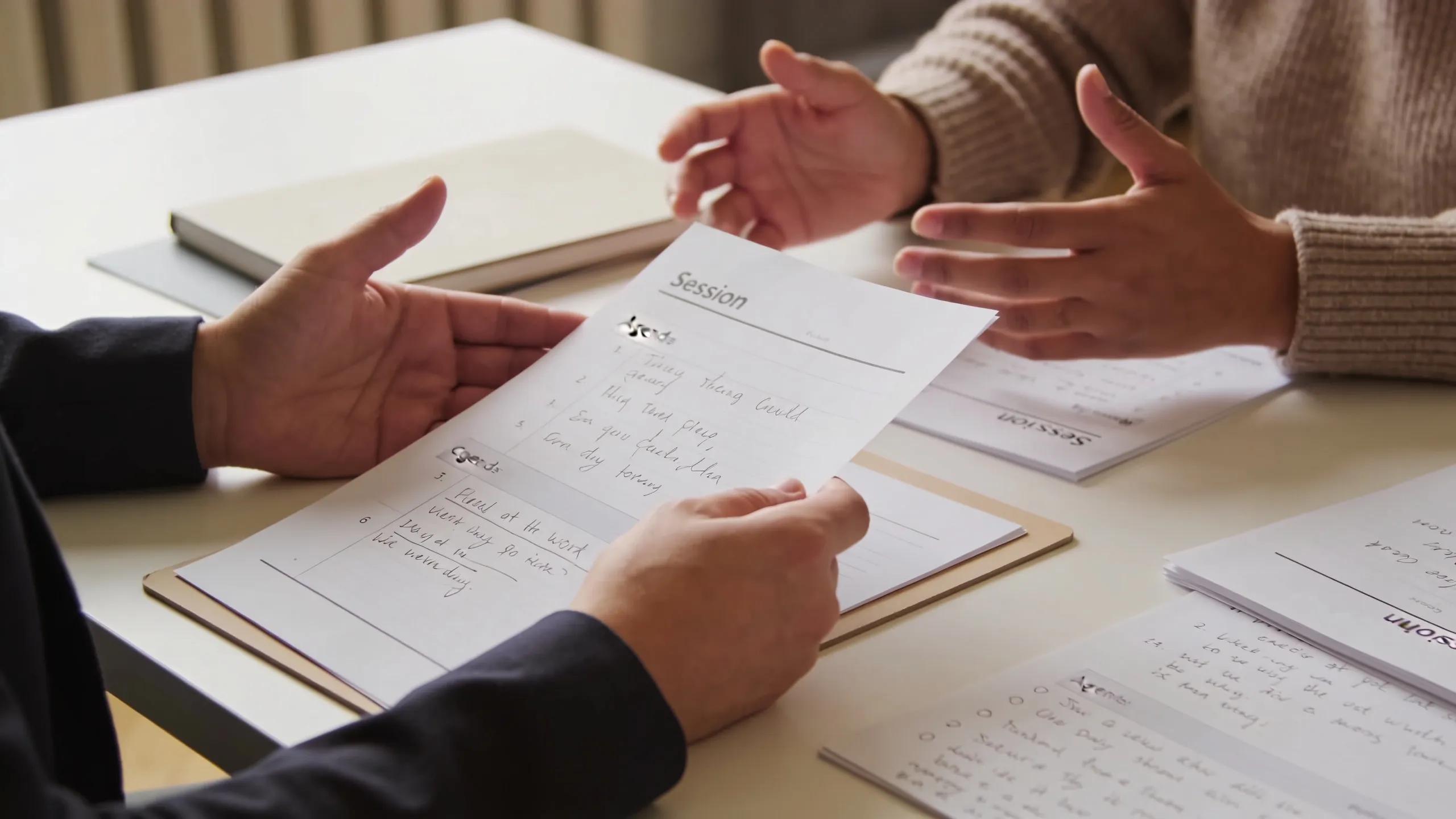 Therapist guiding a couple during a premarital counseling session