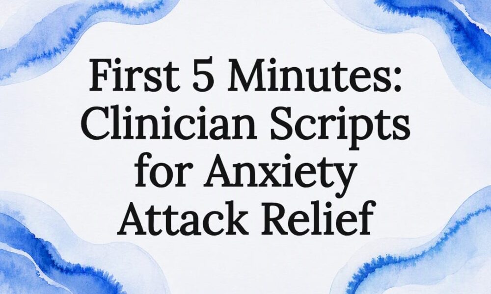 Decorative watercolor anxiety relief title card