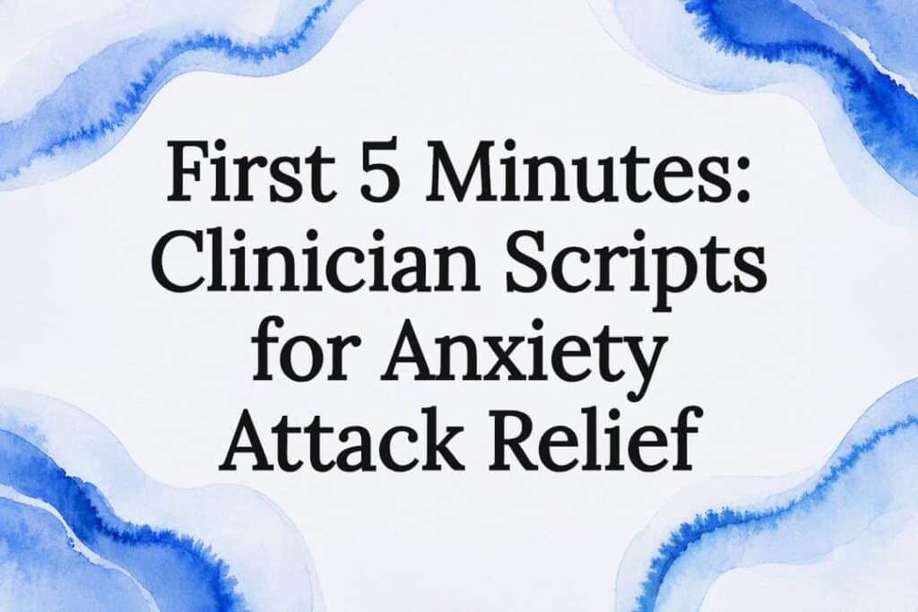 Decorative watercolor anxiety relief title card