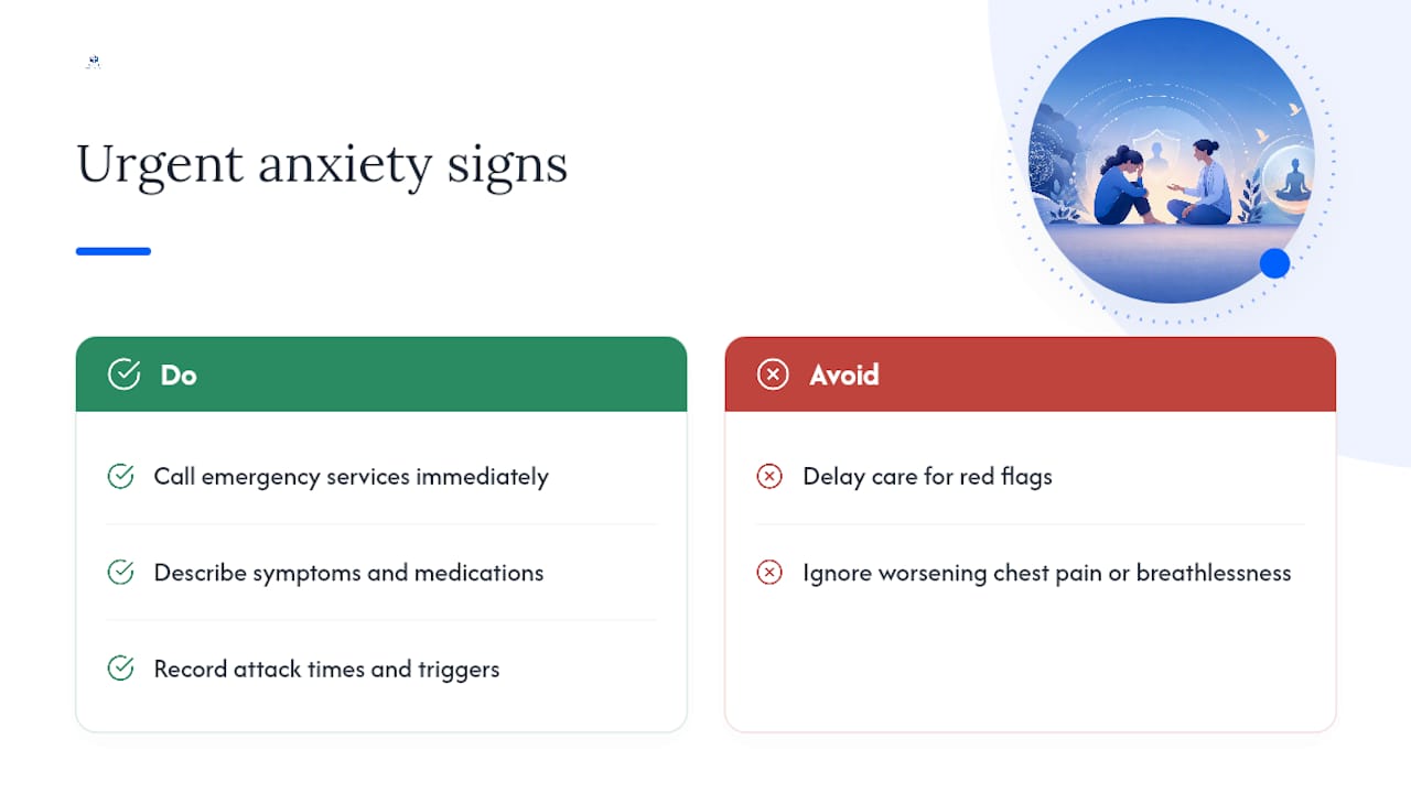 When Anxiety Symptoms Need Urgent Medical Attention — overview diagram