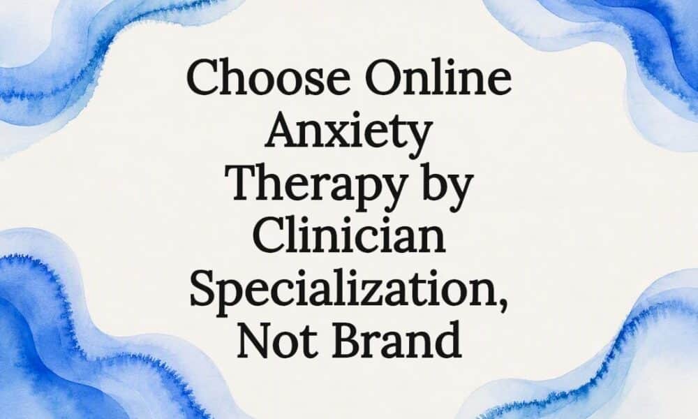 Decorative watercolor title card for anxiety therapy