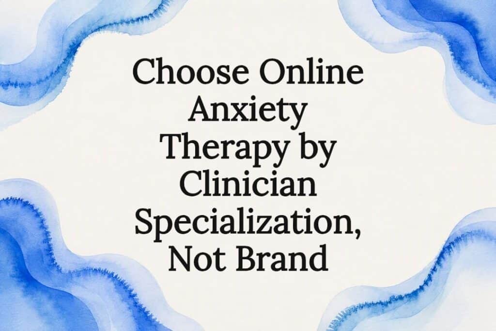 Decorative watercolor title card for anxiety therapy