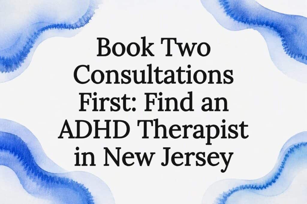 Decorative ADHD therapy guide title card