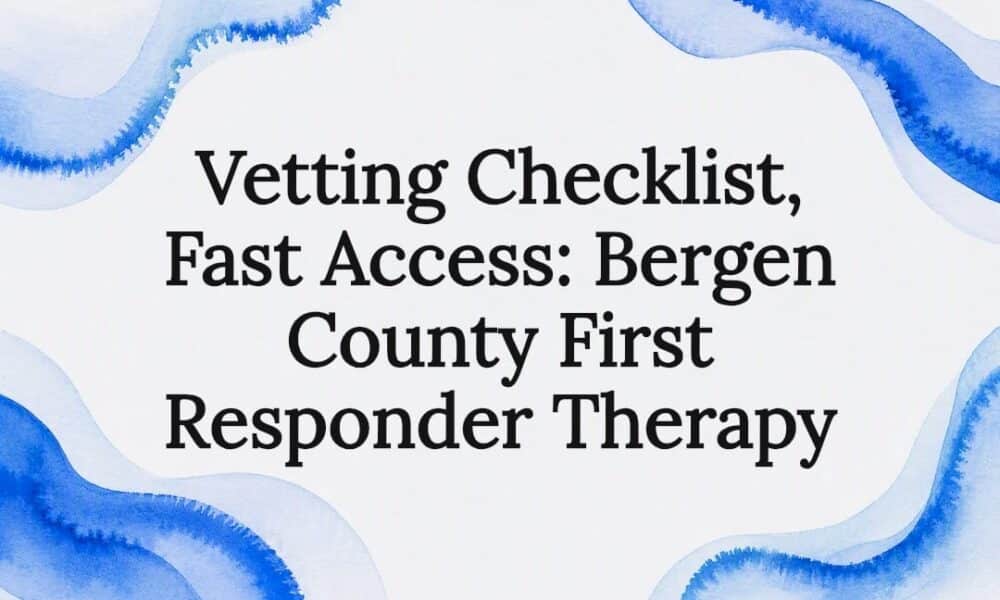 Decorative first responder therapy title card