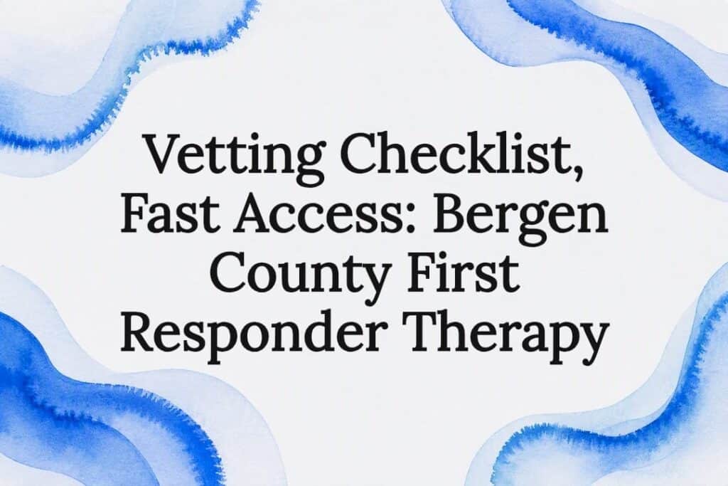 Decorative first responder therapy title card