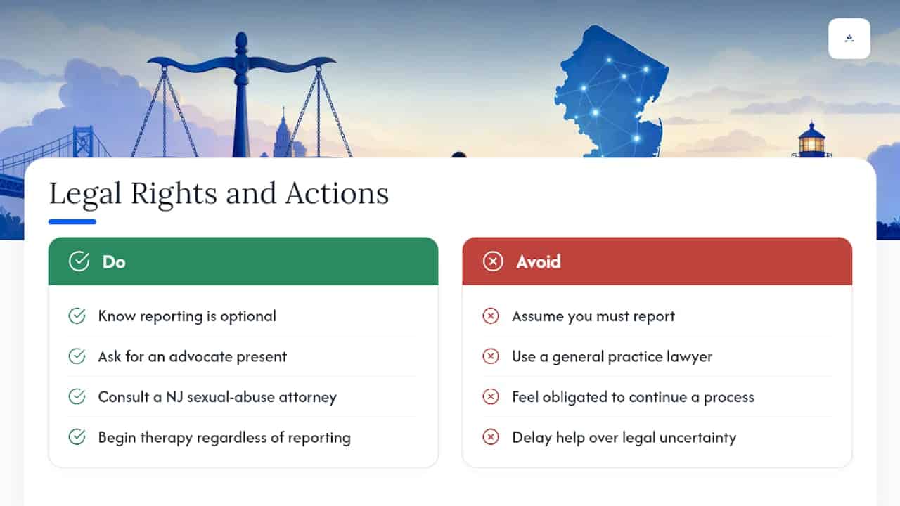 What Are Your Legal Rights as a Male Survivor in NJ? — overview diagram