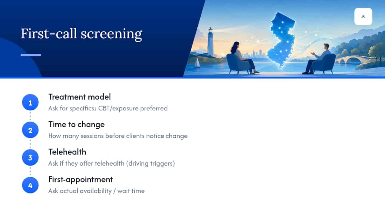 Four questions for therapist screening calls