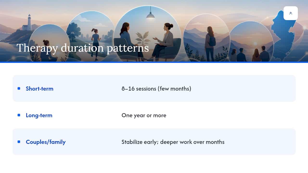 Therapy duration patterns and milestones