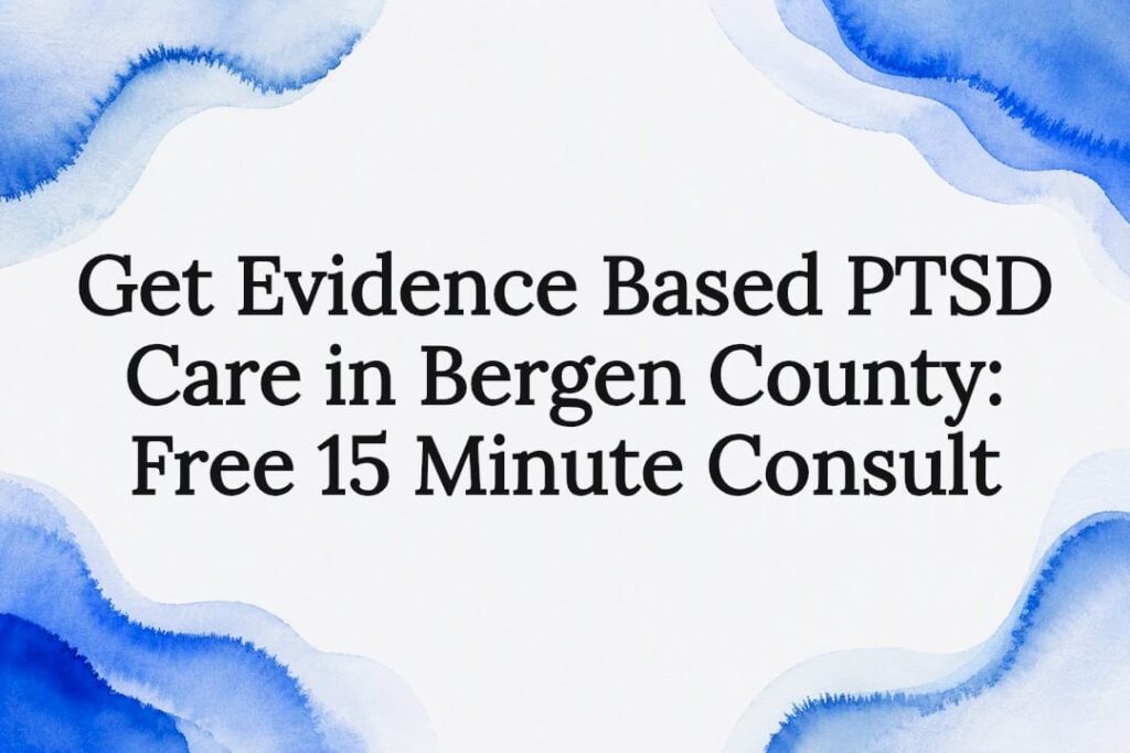 Decorative watercolor PTSD care title card