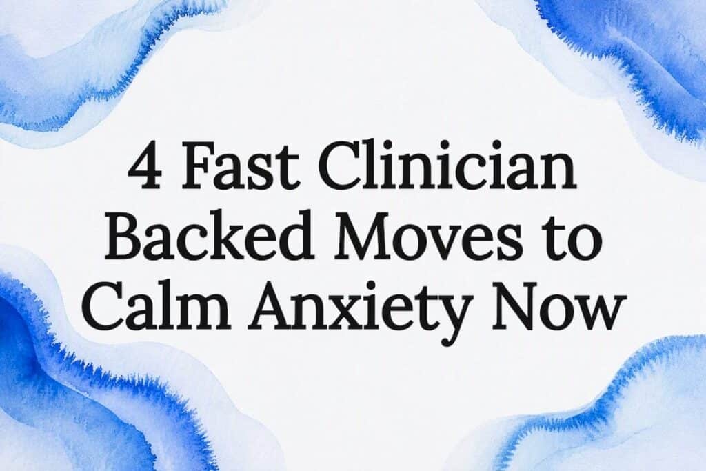 Decorative watercolor anxiety title card
