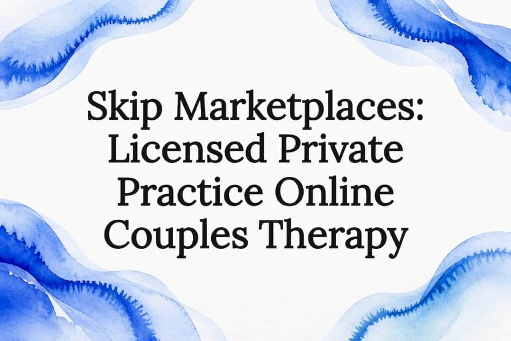 Decorative title card for online couples therapy